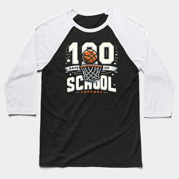 100th day of school Basketball 100th Day Balls Boys kids Baseball T-Shirt by Daysy1